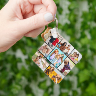 Create Your Own 8 Photo Collage Key Ring