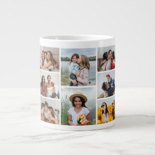 Create Your Own 8 Photo Collage Large Coffee Mug