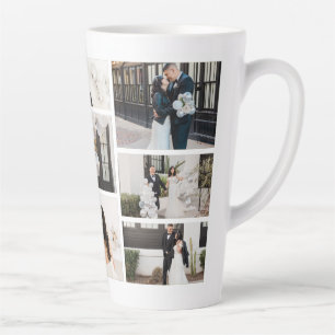Create Your Own 8 Photo Collage Latte Mug