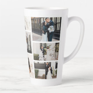 Create Your Own 8 Photo Collage Latte Mug