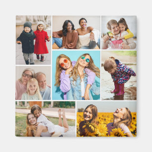Create Your Own 8 Photo Collage Magnet