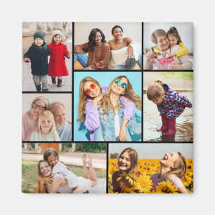 Create Your Own 8 Photo Collage Magnet