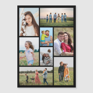 Create Your Own 8 Photo Collage Magnetic Card