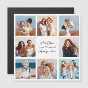 Create Your Own 8 Photo Collage Magnetic Card