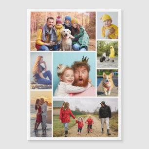 Create Your Own 8 Photo Collage Magnetic Card