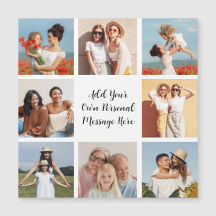 Create Your Own 8 Photo Collage Magnetic Card