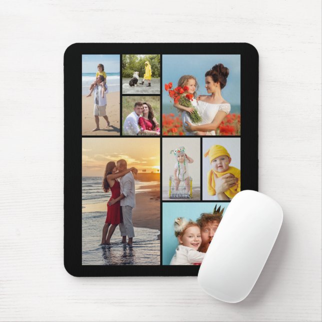 Create Your Own 8 Photo Collage Mouse Pad (With Mouse)