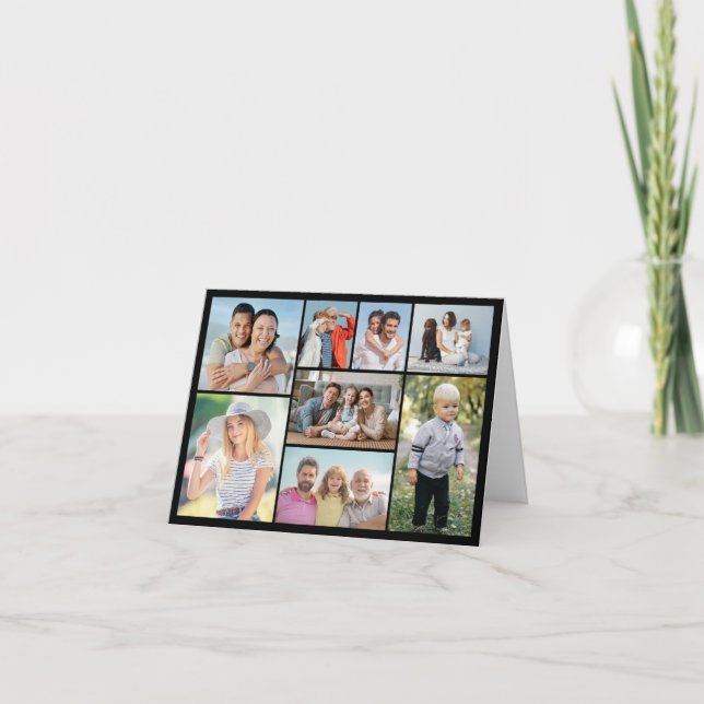 Create Your Own 8 Photo Collage Note Card (Front)
