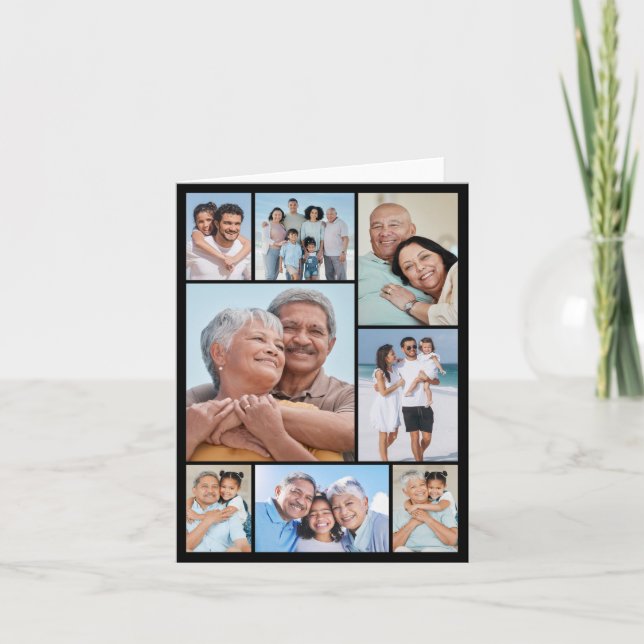 Create Your Own 8 Photo Collage  Note Card (Front)