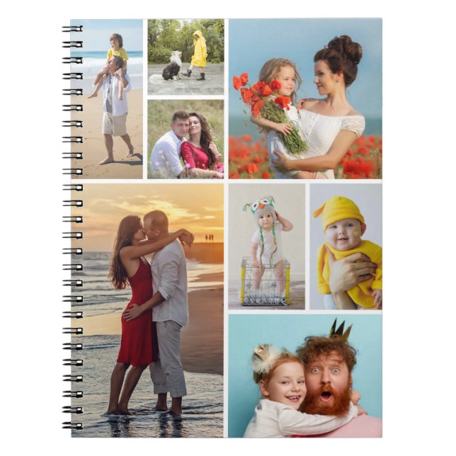 Create Your Own 8 Photo Collage Notebook (Front)
