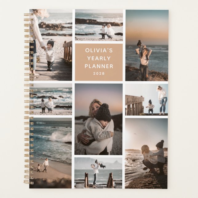 Create Your Own 8 Photo Collage Personalised Year Planner (Front)