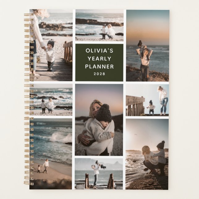 Create Your Own 8 Photo Collage Personalised Year Planner (Front)