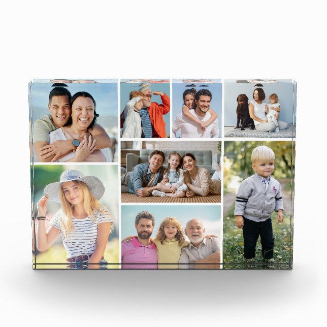 Create Your Own 8 Photo Collage Photo Block (Front)