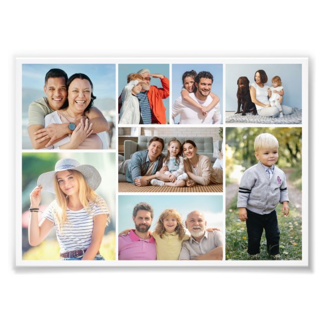 Create Your Own 8 Photo Collage Photo Enlargement (Front)
