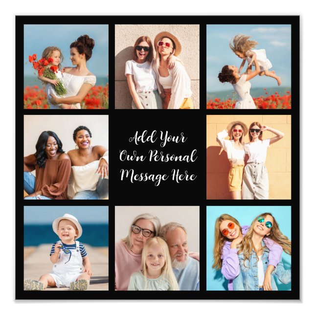 Create Your Own 8 Photo Collage Photo Enlargement (Front)