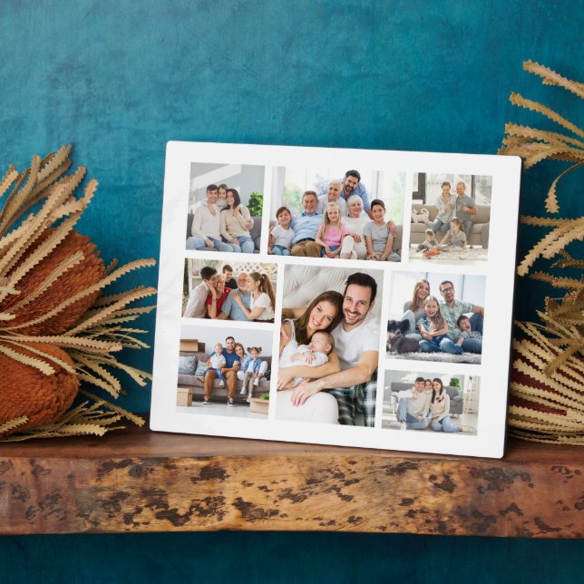 Create Your Own 8 Photo Collage Plaque (Side)