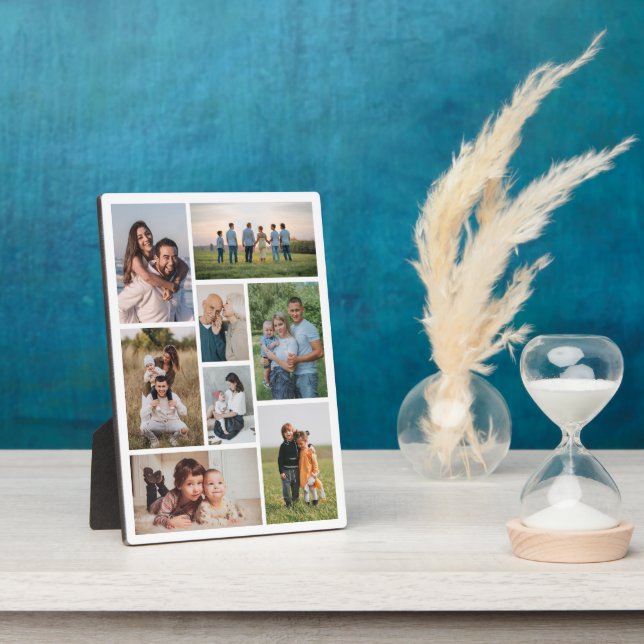 Create Your Own 8 Photo Collage Plaque (Side)