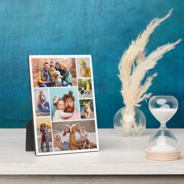 Create Your Own 8 Photo Collage Plaque (Side)