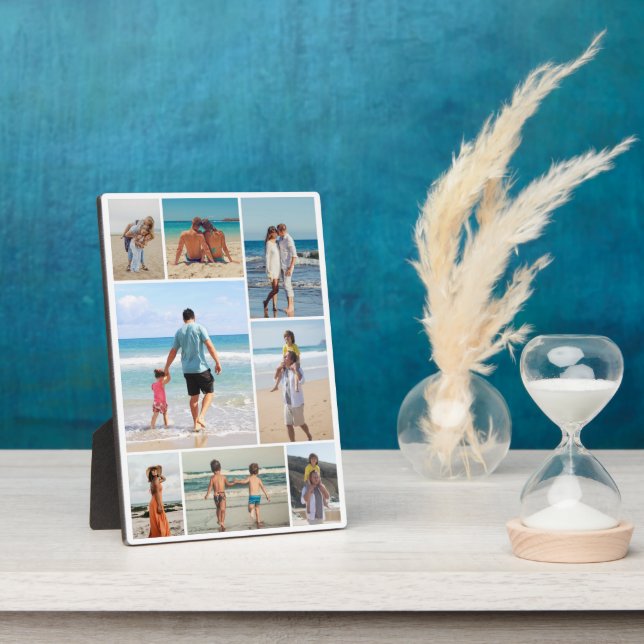 Create Your Own 8 Photo Collage Plaque (Side)