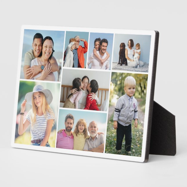 Create Your Own 8 Photo Collage  Plaque (Side)
