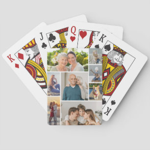 Create Your Own 8 Photo Collage Playing Cards