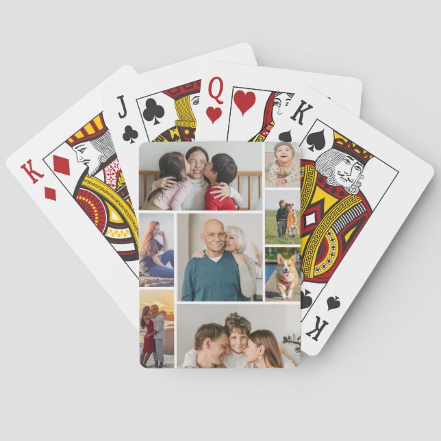 Create Your Own 8 Photo Collage Playing Cards (Back)