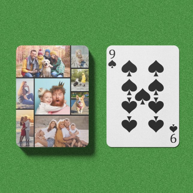 Create Your Own 8 Photo Collage Playing Cards (8 Photo Collage Playing Cards)