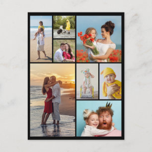 Create Your Own 8 Photo Collage Postcard