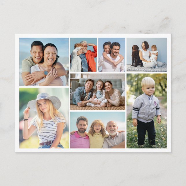 Create Your Own 8 Photo Collage  Postcard (Front)