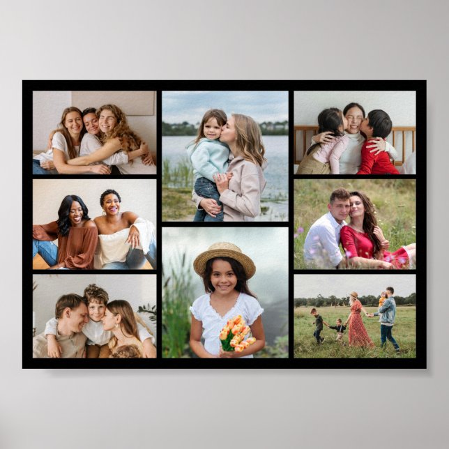 Create Your Own 8 Photo Collage Poster (Front)