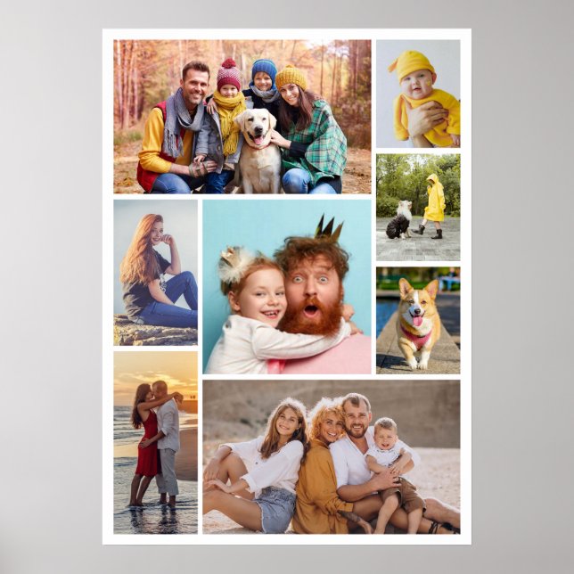 Create Your Own 8 Photo Collage Poster (Front)