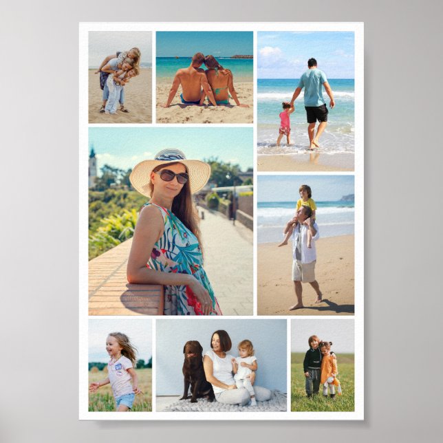 Create Your Own 8 Photo Collage Poster (Front)