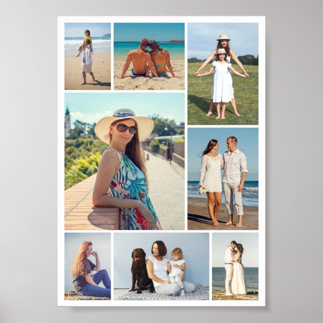 Create Your Own 8 Photo Collage Poster (Front)