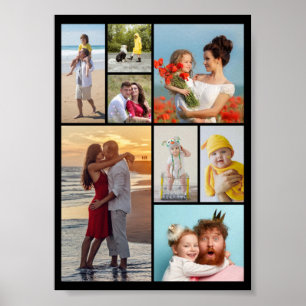 Create Your Own 8 Photo Collage Poster