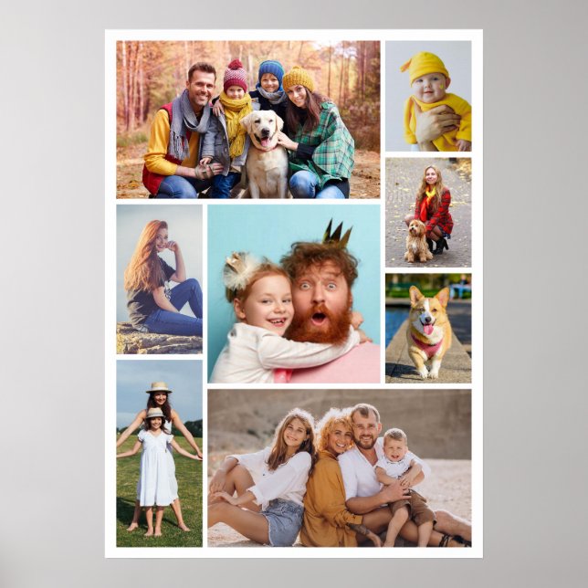 Create Your Own 8 Photo Collage Poster (Front)
