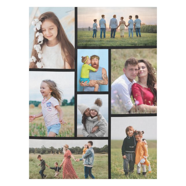 Create Your Own 8 Photo Collage Tablecloth (Front)