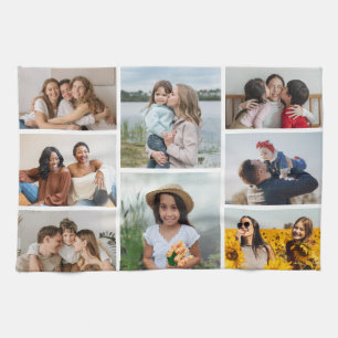 Create Your Own 8 Photo Collage Tea Towel