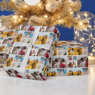 Create Your Own 8 Photo Collage Wrapping Paper