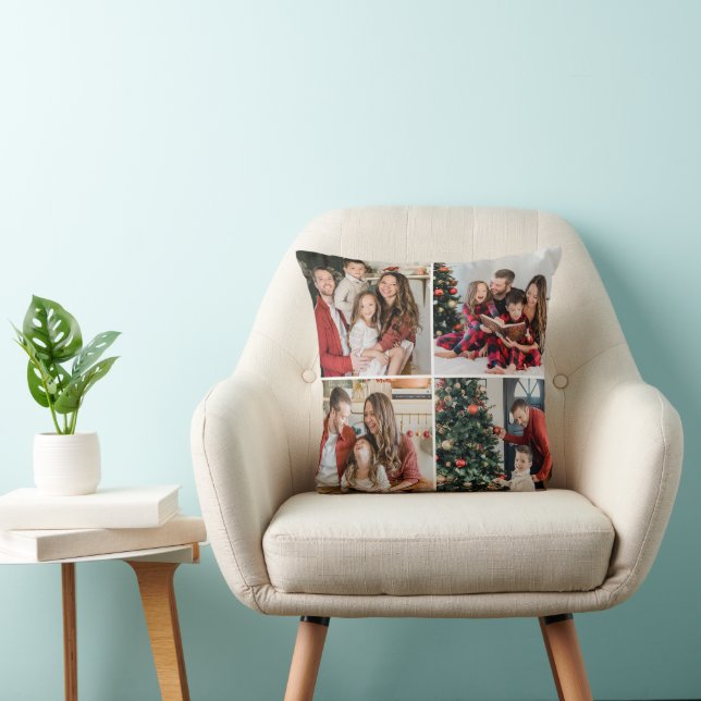 Create Your Own 8 Photo Custom Pic Double Sided Cushion (Chair)