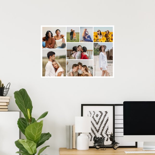 Create Your Own 8 Photo Poster (Home Office)