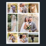 Create Your Own 8 Photo Wedding Collage<br><div class="desc">Design a personalised keepsake with our 'Create Your Own 8 Photo Wedding Collage.' This elegant collage allows you to showcase five cherished photos from your special day, creating a beautiful memory piece. Crafted with high-quality materials and customisable options, it’s the perfect way to celebrate your love story. Ideal as a...</div>
