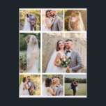 Create Your Own 8 Photo Wedding Collage Holiday Postcard<br><div class="desc">Design a personalised keepsake with our 'Create Your Own 8 Photo Wedding Collage.' This elegant collage allows you to showcase five cherished photos from your special day, creating a beautiful memory piece. Crafted with high-quality materials and customisable options, it’s the perfect way to celebrate your love story. Ideal as a...</div>