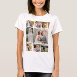 Create Your Own 8 Photo Wedding Collage T-Shirt<br><div class="desc">Design a personalised keepsake with our 'Create Your Own 8 Photo Wedding Collage.' This elegant collage allows you to showcase five cherished photos from your special day, creating a beautiful memory piece. Crafted with high-quality materials and customisable options, it’s the perfect way to celebrate your love story. Ideal as a...</div>