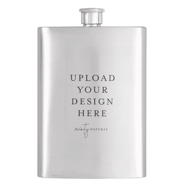 Create Your Own 8oz. Metal Hip Flask (Front)