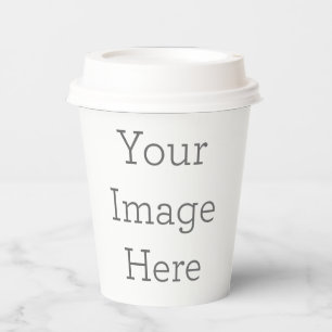 Create Your Own 8oz Paper Cup With Lid
