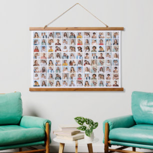 Create Your Own 96 Photo Collage Hanging Tapestry