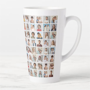 Create Your Own 96 Photo Collage Latte Mug