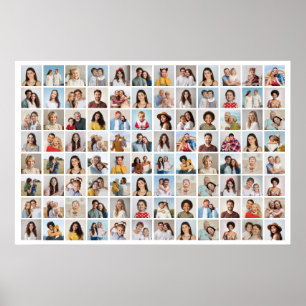 Create Your Own 96 Photo Collage Poster