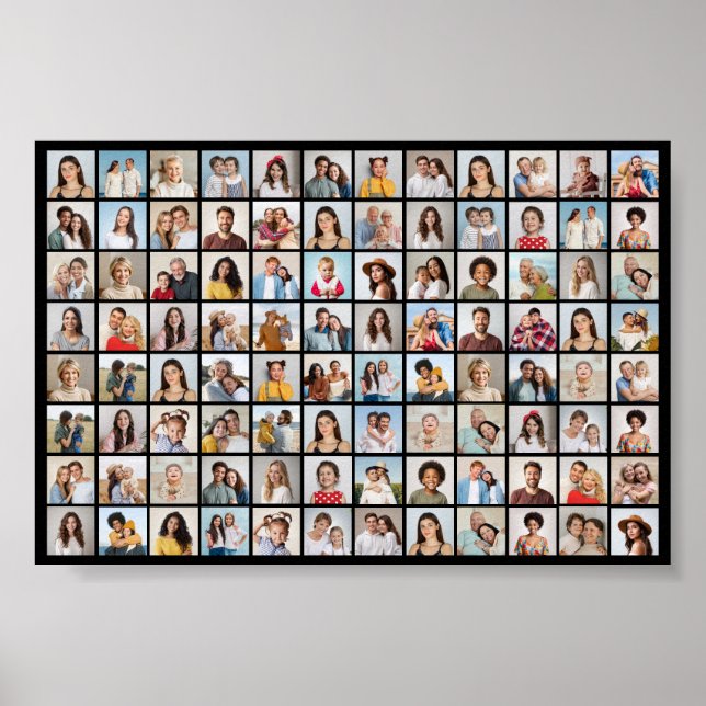Create Your Own 96 Photo Collage Poster (Front)