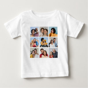 Create Your Own 9 Photo Collage Baby T-Shirt